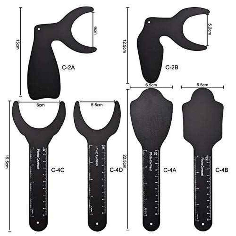 6 Pcs Dental Photography Contraster, 6 Size Black Background Board Intraoral Photographic, Palatal Photo Contrast Kit