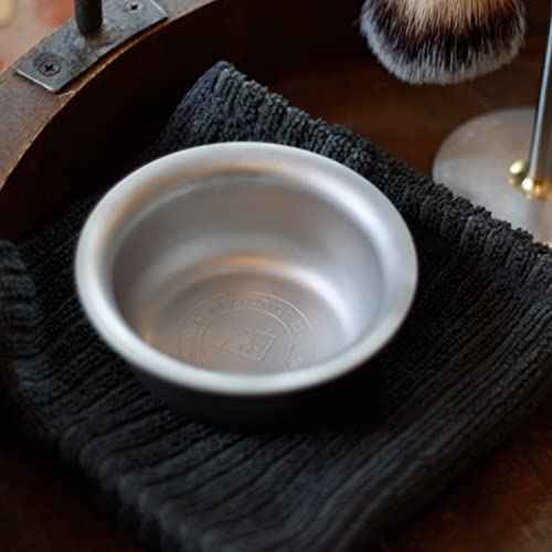 Vikings Blade Luxury Shaving Soap Bowl, Sandblasted Steel for Fast, Thick Lather, Unbreakable, Tactile Texture, Great for Standard Sized Pucks & Soaps (The Chairman, 3¡± Diameter)