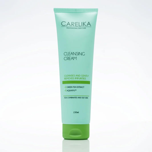 CARELIKA Green Tea Cleansing Cream – Moisturizing Deep Cleansing Face Wash for All Skin Types, Hydrating & Refreshing Formula, 150ml
