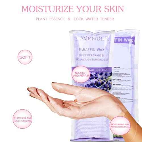 Toyar Paraffin Wax Refills, 12 Pack Lavender Scented Paraffin Wax Beads Blocks for Paraffin Bath, Paraffin Wax Machine Refills for Hand Feet Dry Skin,Rrelieves muscle fatigue, Hydration and nourish