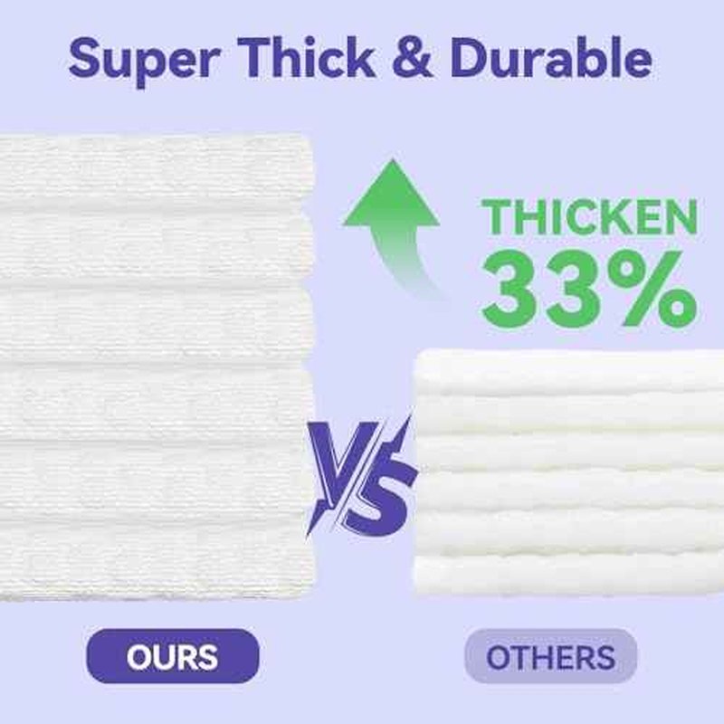 Disposable Face Towels, 10"¡¿12" XL Face Towelette Disposable, Soft Makeup Remover Dry Wipes, Thick Facial Tissue for Women Cleansing, Skin Care, 50 Count (1 Pack)