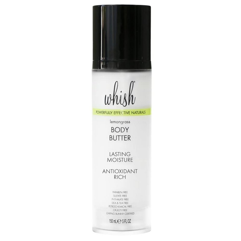 Whish Beauty Body Butter - Antioxidant-Rich Moisturizing Lotion for Dry Skin - Lemongrass | 5 fl oz