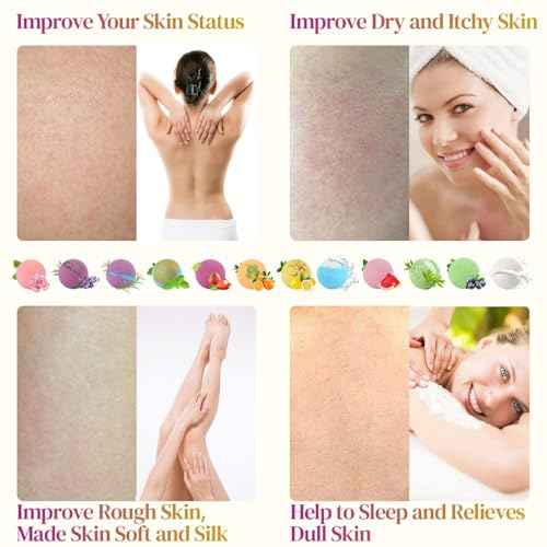 KIMHY Bath Bombs for Women, 12 PCS Bath Bombs for Girls Kids Toddlers Adults, Shea & Coco Butter Dry Skin Moisturize, Bath Bomb Kit for Birthday Halloween Christmas