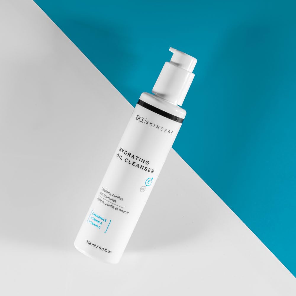 DCL Skincare Hydrating Oil Cleanser - Gentle Formula for Dry & Sensitive Skin | 4 Fl Oz