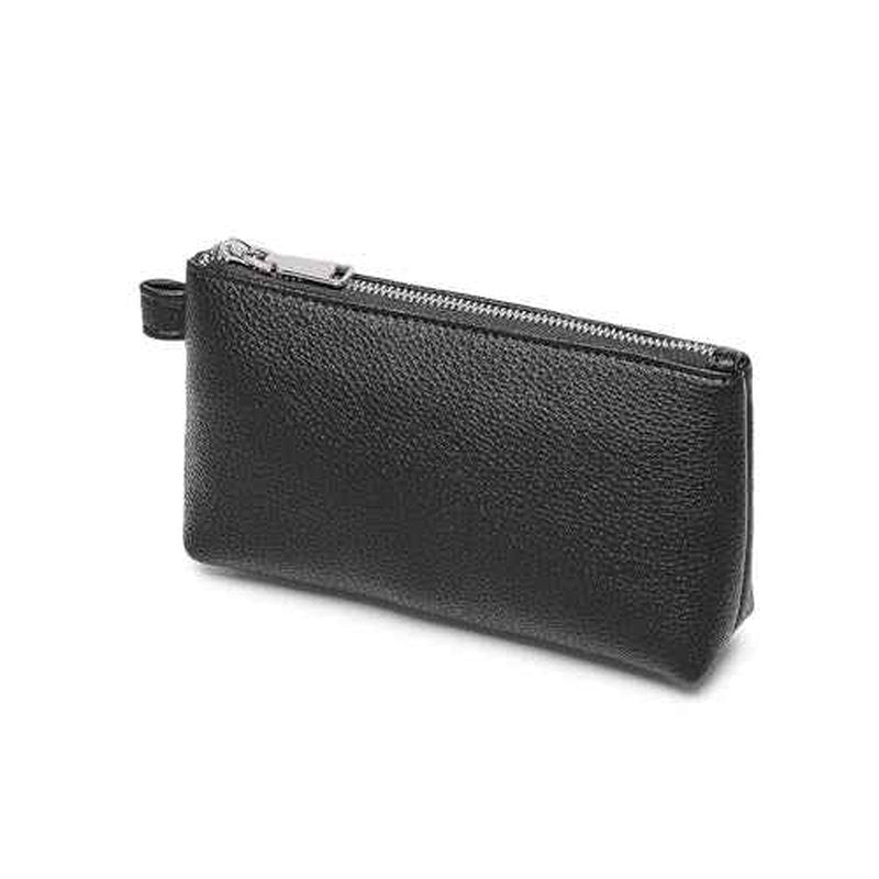 PU Leather Makeup Simple and Convenient Handbag Small Exquisite Storage Bag (Pu/Black)