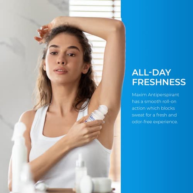 Maxim Clinical Strength Antiperspirant Deodorant for Women & Men, Anti-Sweat Deodorant, Prevent Sweat Armpits, Underarm Sweat Block Treatment, Protection to Keep Dry & Odor Free (4 Pack)