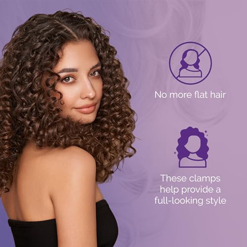 Curl Keeper Claw Clips for Thick & Thin Hair, Roller Jaw Clamps (12-Pack) - Wide Teeth Medium Hair Clips for Women Supports & Creates Volume - Hair Styling Accessories are Lightweight & Easy to Clean