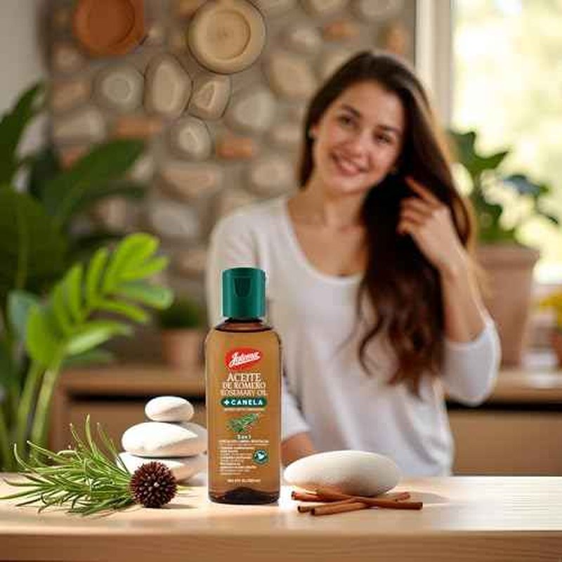 Jaloma Rosemary & Cinnamon Oil, 3 in 1 Forumula to Cleanse, Strengthen, and Revitalize Hair, 4 FL Oz Bottle