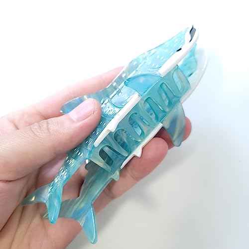 Cyan Shark Claw Clip,Acetate Hair Clip,Small Hair Clips for Women
