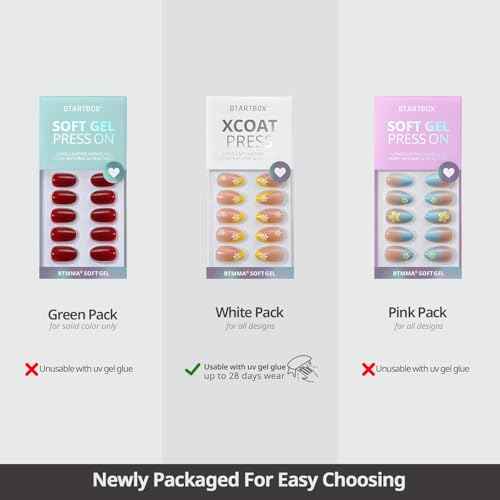 BTArtbox Press On Nails Almond - Amber Hoops, Tortoise Shell Short French Tip Press On Nails with Glue and Adhesive Tabs for Women, Soft Gel Glue On Nails in 16 Sizes - 32 Stick On Nails Kit