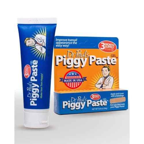 Dr. Paul's Piggy Paste Gel: Fast Acting Solution for Thick, Brittle, Yellow Nails, Restores Clear, Healthy Toenails & Fingernails, Easy, Mess Free Application Doctor Recommended Formula