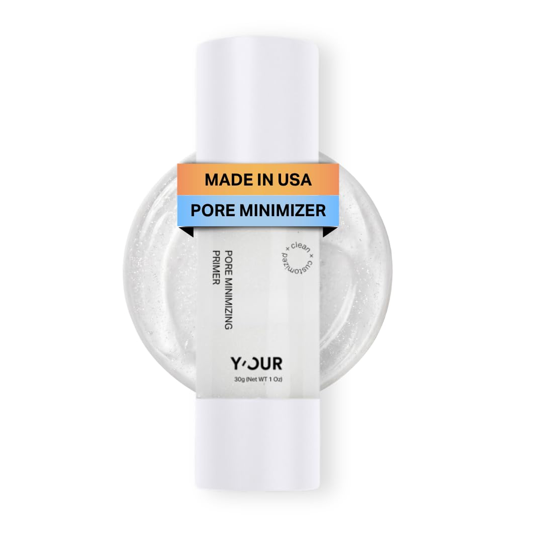 Y'OUR Pore Minimizer Face Primer, Gripping & Blurring Makeup Primer with Vitamin C & E, Oil Control & Brightening, Retinol-Infused Anti-Aging Formula, Soft-Focus Finish, 2-in-1 Primer & Makeup Base