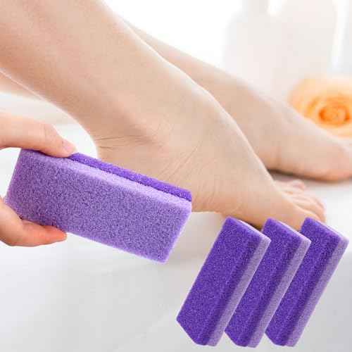 Pumice Stone for Feet 3 Pack ? Double Sided Foot Scrubber for Shower & Foot Bath, Foot Scrubber Dead Skin Remover
