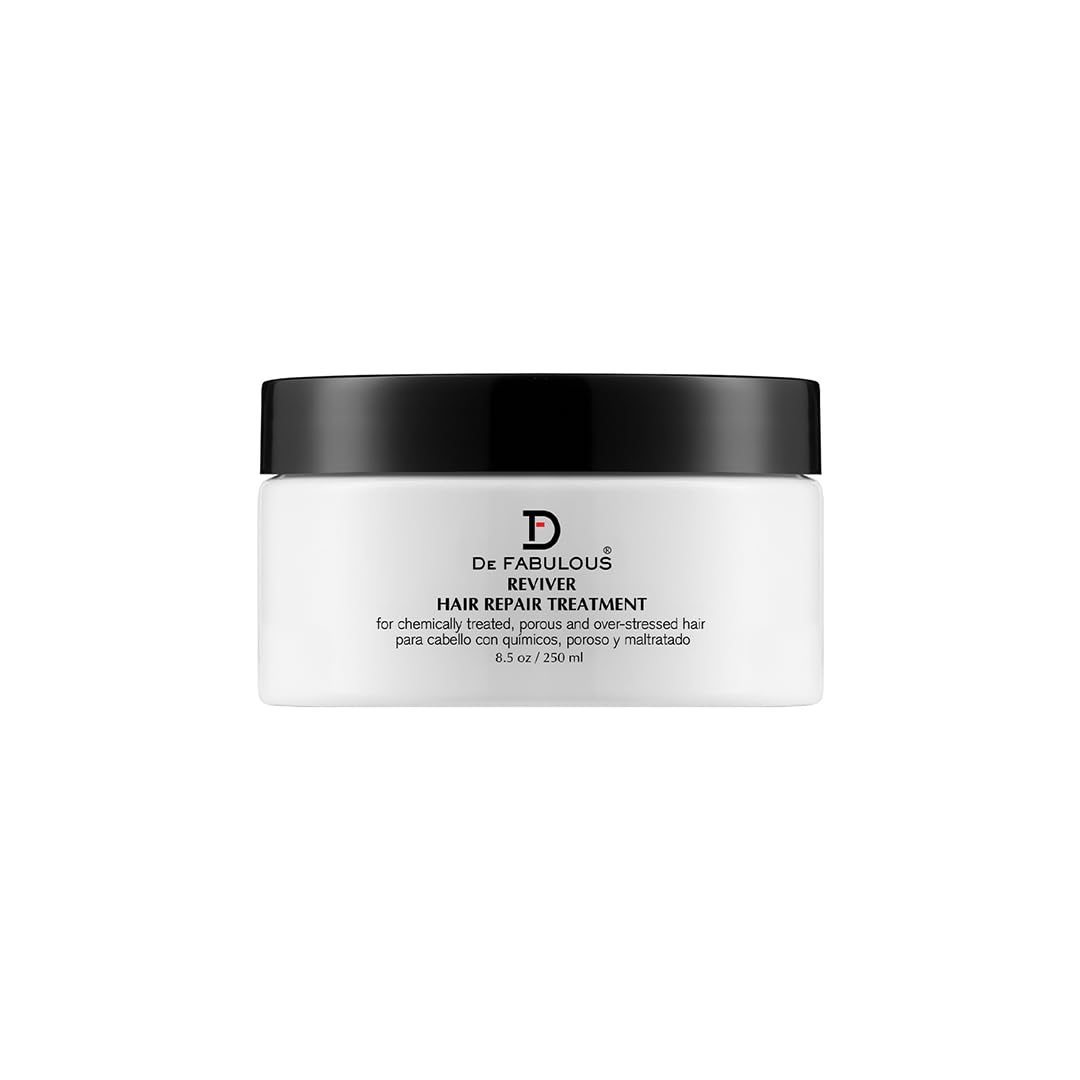 De Fabulous Reviver Hair Repair Treatment, Professional Salon-Quality Strengthening & Deep Moisture for Chemically Treated, Post-Color & Severely Damaged Hair, 8.5 oz