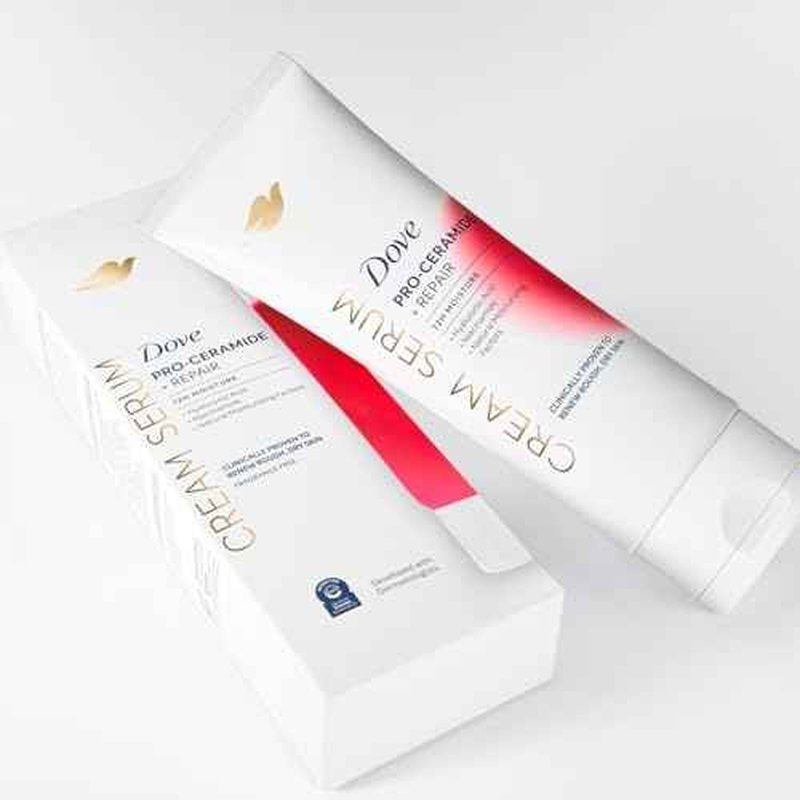 Dove Body Cream Serum Pro-Ceramide + Repair for Rough, Extremely Dry Skin, with Hyaluronic Acid, Niacinamide and Natural Moisturizing Factors Lotion, 8 oz