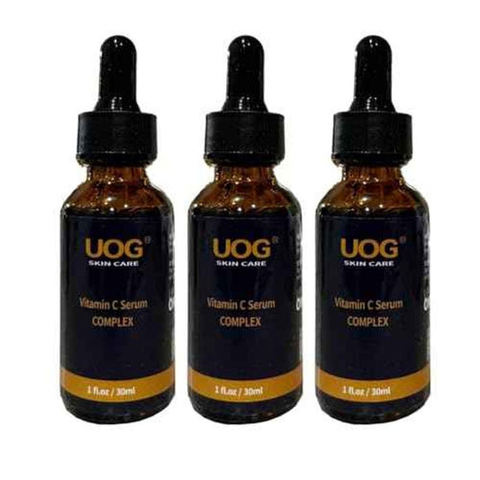 UOG (United One) Super Vitamin C Face Serum - Anti-Aging, Hydrating & Firming Formula, Lifts & Firms Face, Neck, Jawline, Reduces Dark Spots, Fine Lines, Wrinkles, Even Skin Tone.1 Fl Oz - Pack of 3