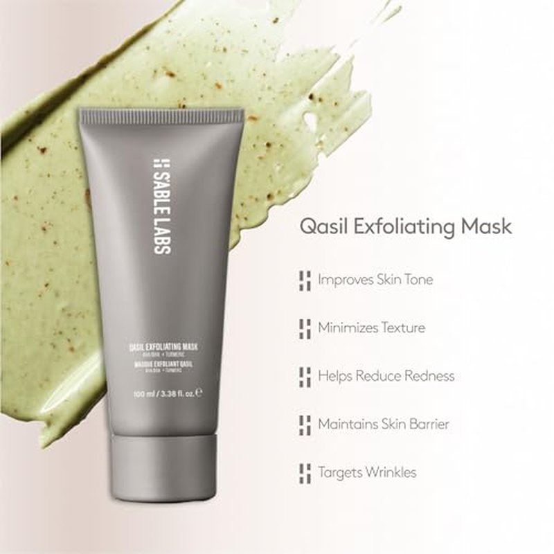S'ABLE Labs - Qasil Exfoliating Mask | Nourish, Protect, Exfoliate, Moisturize | AHA/BHA + Turmeric | Melanin-Inclusive Skincare (100 mL | 3.38 fl oz)