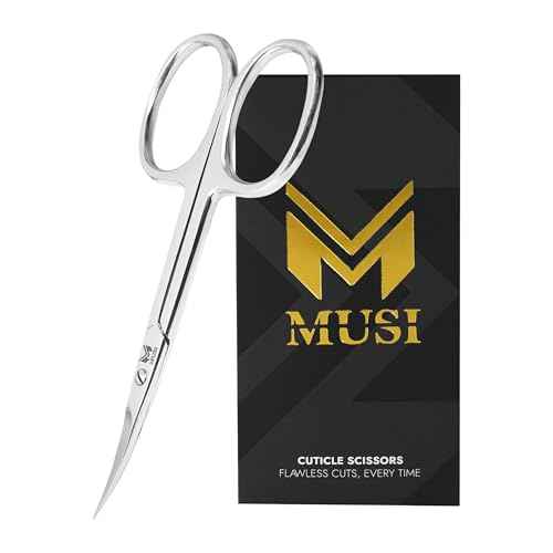 Cuticle Scissors Extra Fine Curved - 3.5¡± Stainless Steel Grooming Nail Scissors for Women and Men - Small Manicure Beauty Scissors for Toenails, Fingernails, Eyebrows, Facial Hair, Cuticles, Dry Skin