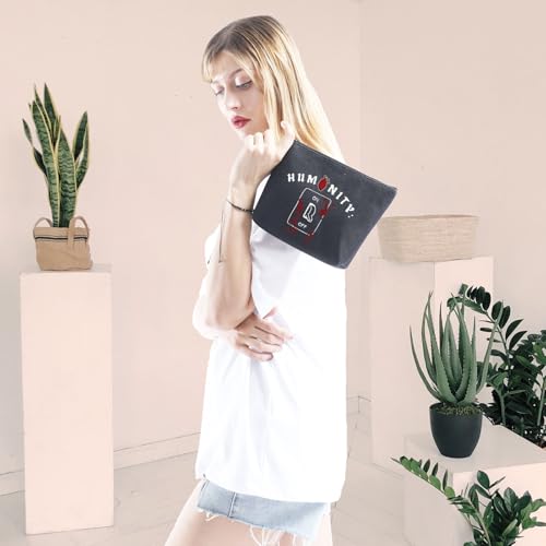 Vampire Show Inspired Gift Humanity Switch Off TVD Zipper Pouch Makeup Bag Gift for Vampire Fans (Humanity Bag)