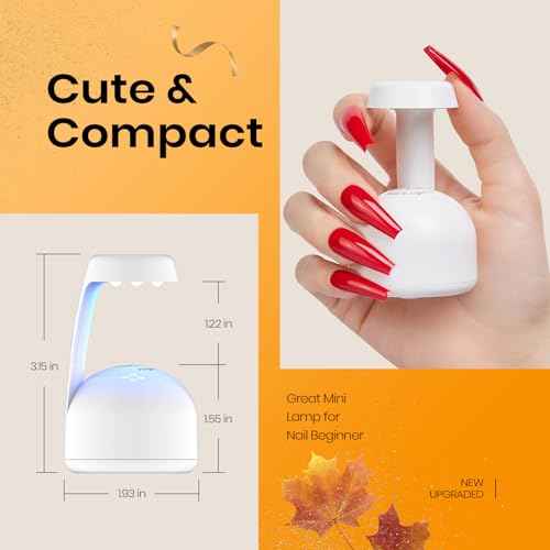 Beetles Mini Uv Light for Gel Nails Flash Curing Innovative with Smart Sensor for Easy and Fast Extension System, Portable Manicure Uv Led Light for Gel Nail Polish Diy