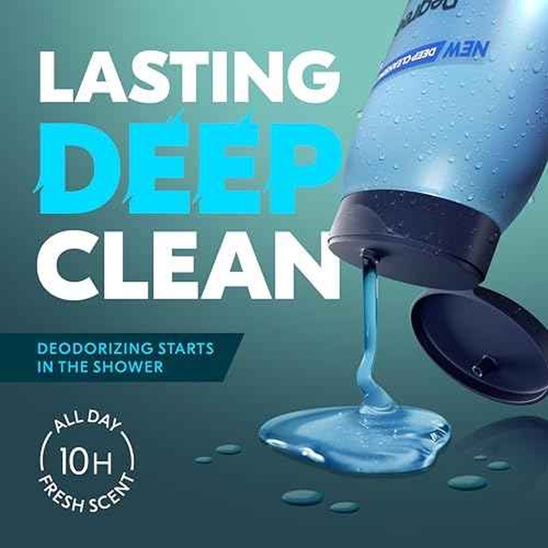 Degree All Day Fresh Body Wash Cool Rush Deep Cleansing 20 FO
