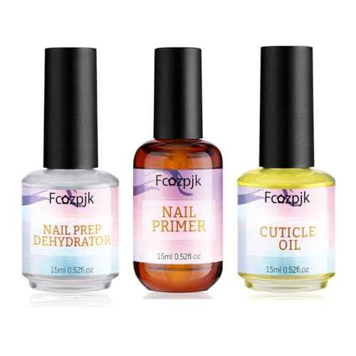 Nail Dehydrator and Nail Primer with Cuticle Oil Set, Air Dry Bonding Primer for Acrylic Nails No Lift, Acid-free Prep Dehydrator, Natural Cuticle Oil for Nails, Manicure Accessories