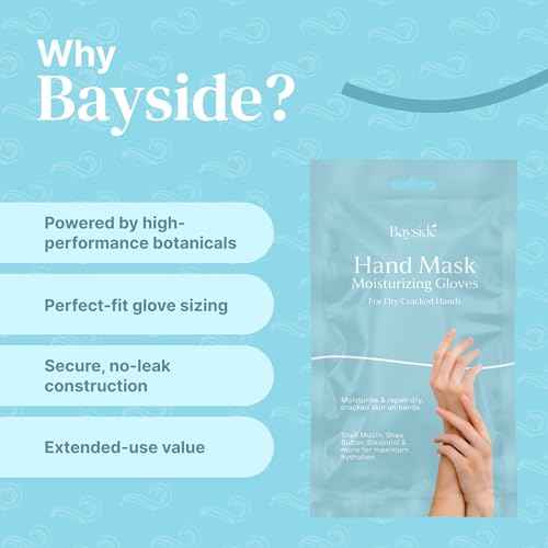 Hand Mask Moisturizing Gloves for Dry Cracked Skin | Hydrating Treatment with Snail Mucin Shea Butter Hyaluronic Acid Bisacolol Vitamin E | Softening Exfoliator for Hands, Repair Glove Mask | 6 Pairs