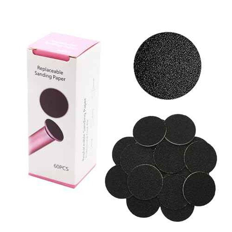 60 Pieces Replacement Sandpaper Discs for Electric Foot File Callus Remover Machine Foot Hard Dead Skin Removal(Smooth 100 Grit)