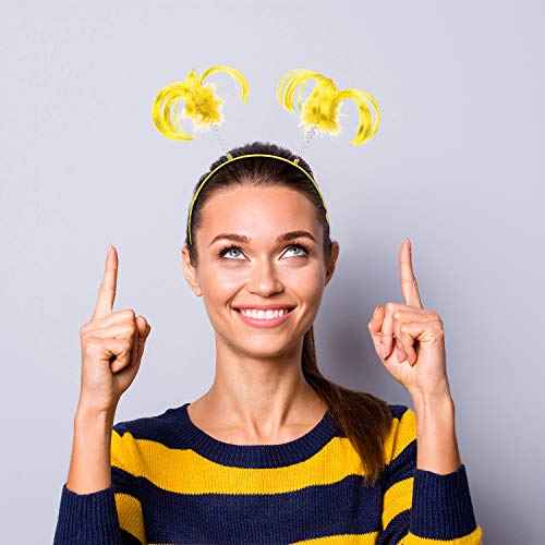 3 Pieces Ponytails Headbopper Faux Feather Ponytails Headband Halloween Costume Headwear Accessory