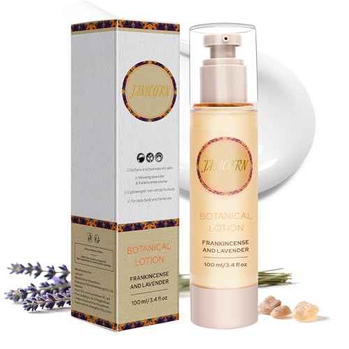 Frankincense & Lavender Aromatherapy Lotion ? Lightweight Moisturizer for Body & Massage, Gentle Warming Care with Resinous-Floral Aroma for Calming Self-Care Rituals, 3.4 fl oz / 100 ml