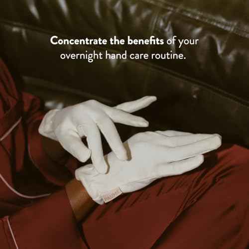 PAUME Overnight Hydration Gloves, 100% Organic Cotton, Ideal for Dry and Cracked Hands, Deliver Healing and Moisturizing Benefits, 1 Pair