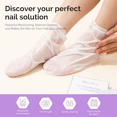 MelodySusie Hydrating Foot Mask Intensely Moisturizes Repairs for Dry,Cracked Feet,Callus,Suitable for home salon use Lavender Scented Pack of 3