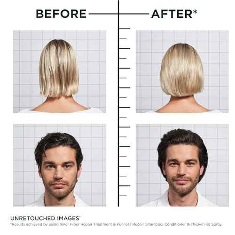 Garnier Fructis Hair Filler Fullness Repair Shampoo, Volumizing Shampoo with Polypeptides and Hair Repair Complex for Thin, Weak Split Ends, 10.1 Fl Oz