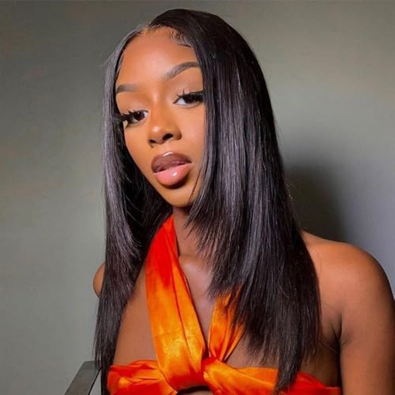 Straight Bundles Human Hair 16 16 16 Inch Brazilian Straight Hair Bundles 100% Unprocessed Virgin Hair Weave Bundle Human Hair Extensions for Women Trippy Hair Bundle Natural Color