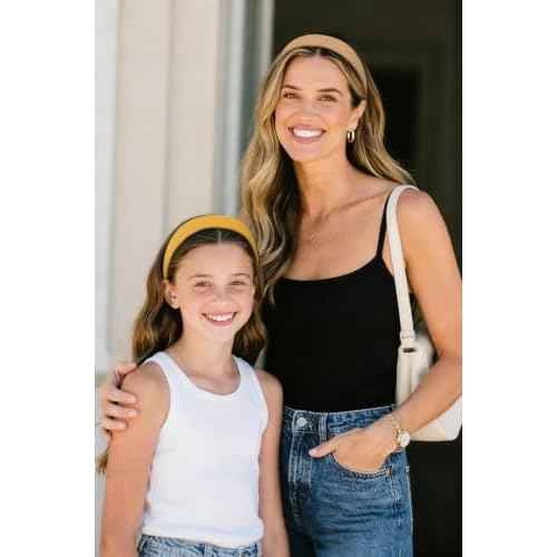 Headbands for Women Trendy Non Slip Headband for Girls Long Short Hair, Cute Ribbed Women Headbands Elastic Hair Bands Fashion Hard Head Band Holiday Christmas Accessories 1 Inch