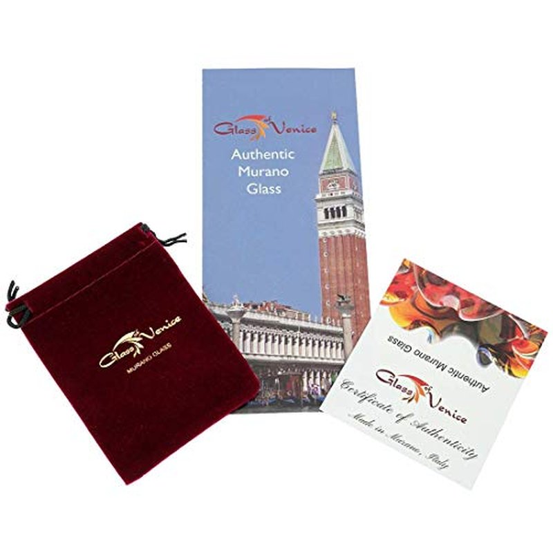 Glass Of Venice Murano Glass Venetian Reflections Hair Clip - Topaz Gold