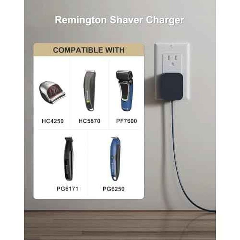 5V Charger for PA-0510N for Remington Shaver HC5870 HC4250 PF7500 PF7600 PG6250 PG6255 PG6170 PG6171 XF8550 XF8700 XR1400 XR1430 HC5950 Power Cord