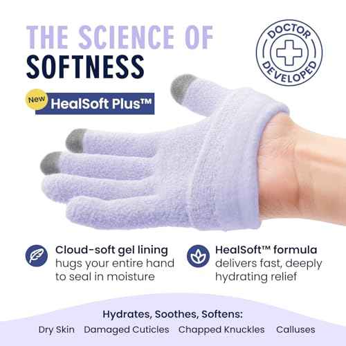 Dr. Frederick¡¯s Original Moisturizing Gel Gloves ? Deep Moisturizing and Fast Relief for Dry Hands ? Touchscreen-Friendly ? Mango Butter, Shea Butter, Jojoba, & Coconut Oil (Lilac Leisure)