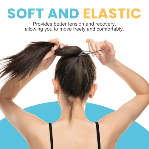 HOYOLS 100pcs Soft Hair Ties no Damage, Seamless Soft Thick Ponytail Holder Scrunchies Head Bands No Crease for Women Girls (Brunette Brown Set)