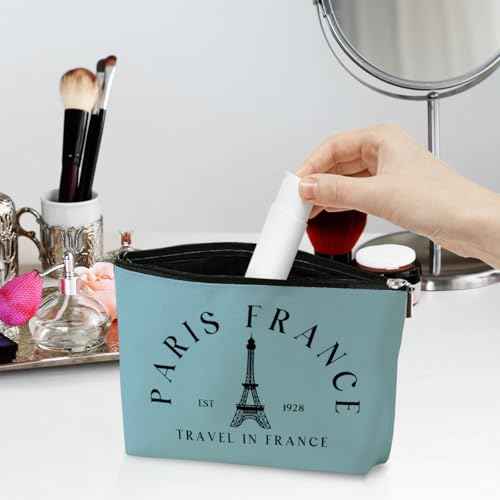 4 Pack Parisian Makeup Bag Paris Gifts for Paris Lover Travel in France Cosmetic Bag France City Toiletry Bag French Souvenirs for Women Friend Mom Sister Girls Trip Gifts Favors Christmas Birthday
