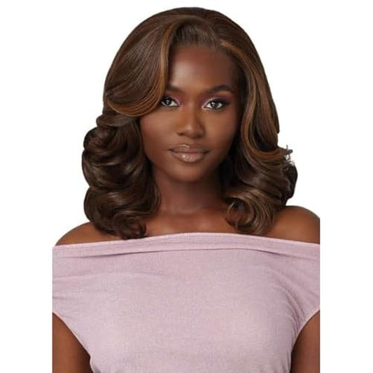 Outre Lace Front Wig - Perfect Hair Line 13X4 - Swoop Series - Swoop 6 (CARAMEL BROWN)