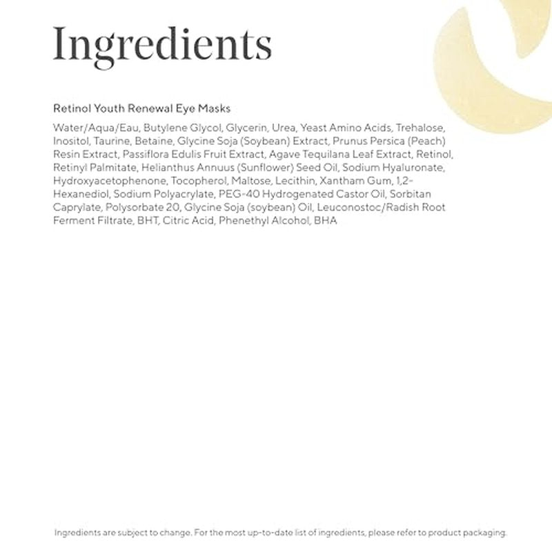 Murad Retinol Youth Renewal Eye Masks ? No-Slip Full Absorption Bio-Cellulose Under Eye Patches with Retinol, Blue Agave, & Passionfruit for Lines, Wrinkles, Puffiness