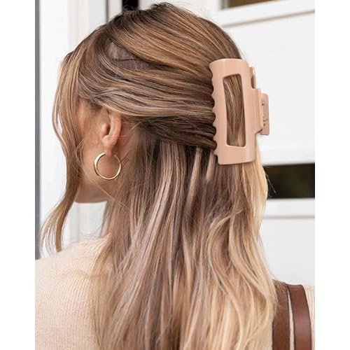 3 PCS Silicone Flexible Hair Claw Clips for Women Soft Bendable Claw Clip Scalp-Safe Soft Cloud Hairclip for Thin and Thick£¨Red + Black + Khaki£©