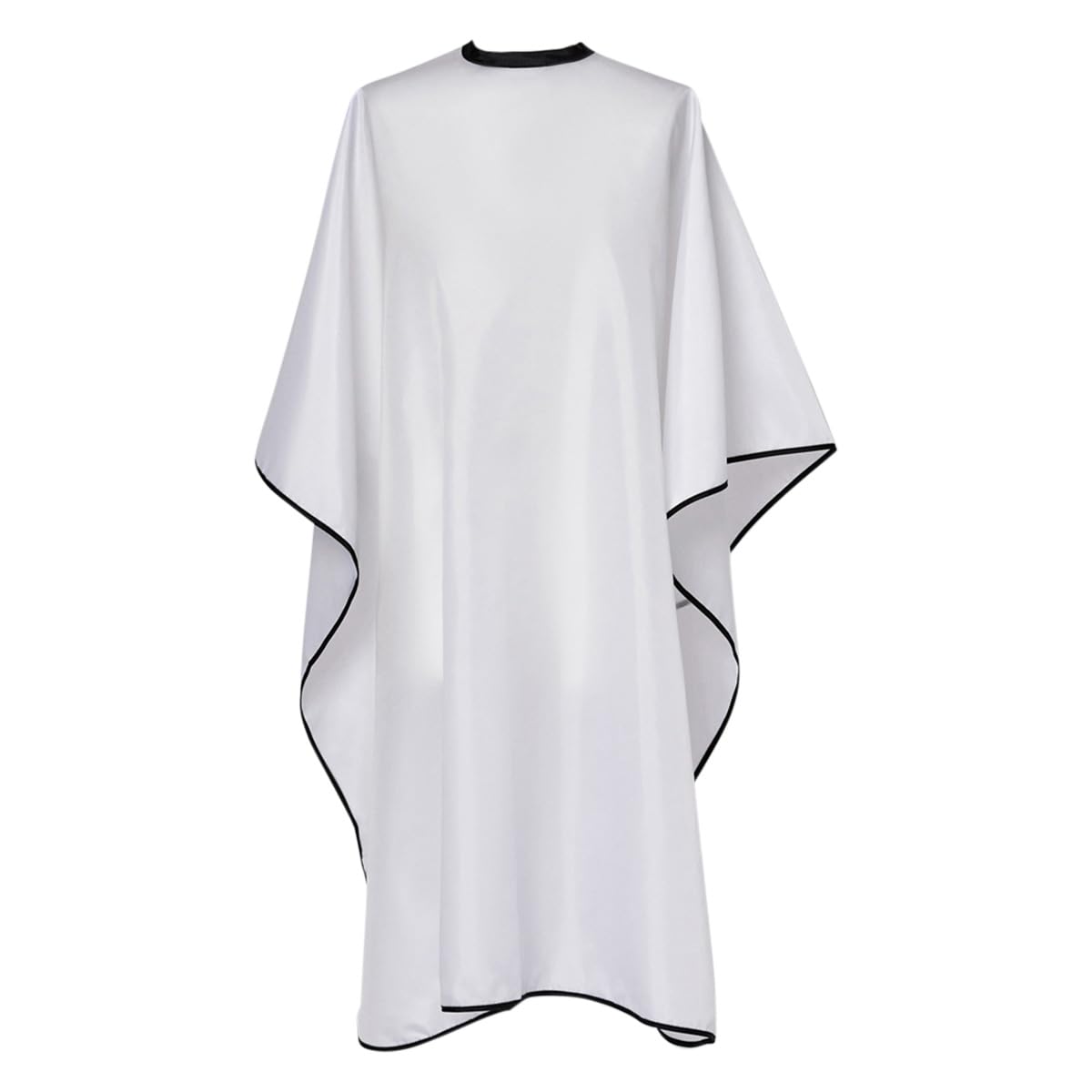 Fromm Professional Client Hair Styling and Hair Cutting Cape, Water and Stain Repellent Teflon Coating for Shampoo Bowl and Wet/Dry Cutting, 44" x 58", White with Black Trim