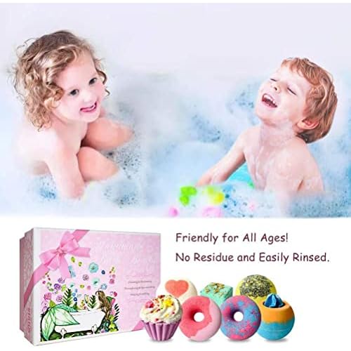 STNTUS INNOVATIONS Bath Bombs, 7 Natural Bath Bomb Gift Set, Handmade Bubble Bathbombs for Women Kids, Gifts for Mom Her Girlfriend, Mothers Day Gifts, Birthday Valentines Christmas Gifts for Women