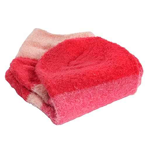 BambooMN Women's X-Large Fuzzy Soft Aloe Infused Nylon Spa Socks, Assortment A, 3 Pairs