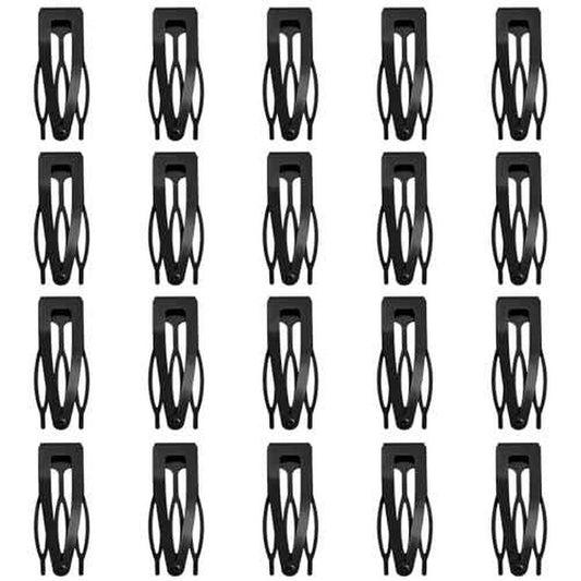 20 Pcs Snap Hair Clips for Women Snap Hair Barrettes Double Grip Hair Clips 3 Prong Clips for Hair Barrettes for Women Girls (Black)