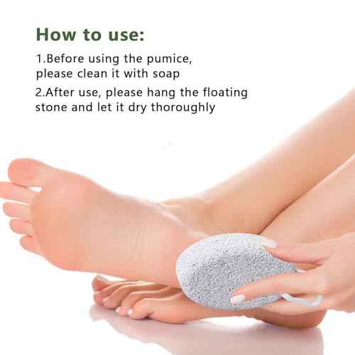 Natural Pumice Stone for Feet, Borogo 3-Pack Lava Pedicure Tools Hard Skin Callus Remover for Feet and Hands - Natural Foot File Exfoliation to Remove Dead Skin, Heels, Elbows, Hands
