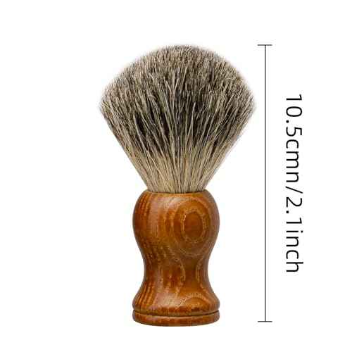 Grandslam Shaving Brush Set Pure Badger Hair Shaving Brush with Solid Wood Handle and Wooden Shaving Soap Bowl for Men Easy to Lather Fits Wet Shaving¡¦