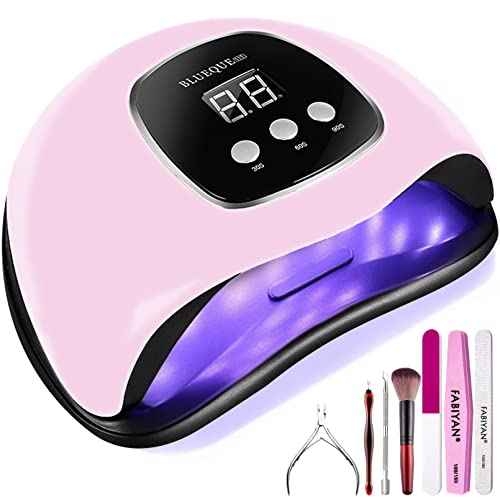 BIGBEAR UV Light for Nails, 48W LED Nail Light for Gel Polish, Fast Nail Dryer with Automatic Sensor, 3 Timer Setting, Small and Portable, UV LED Nail Lamp for Fingernail and Toenail